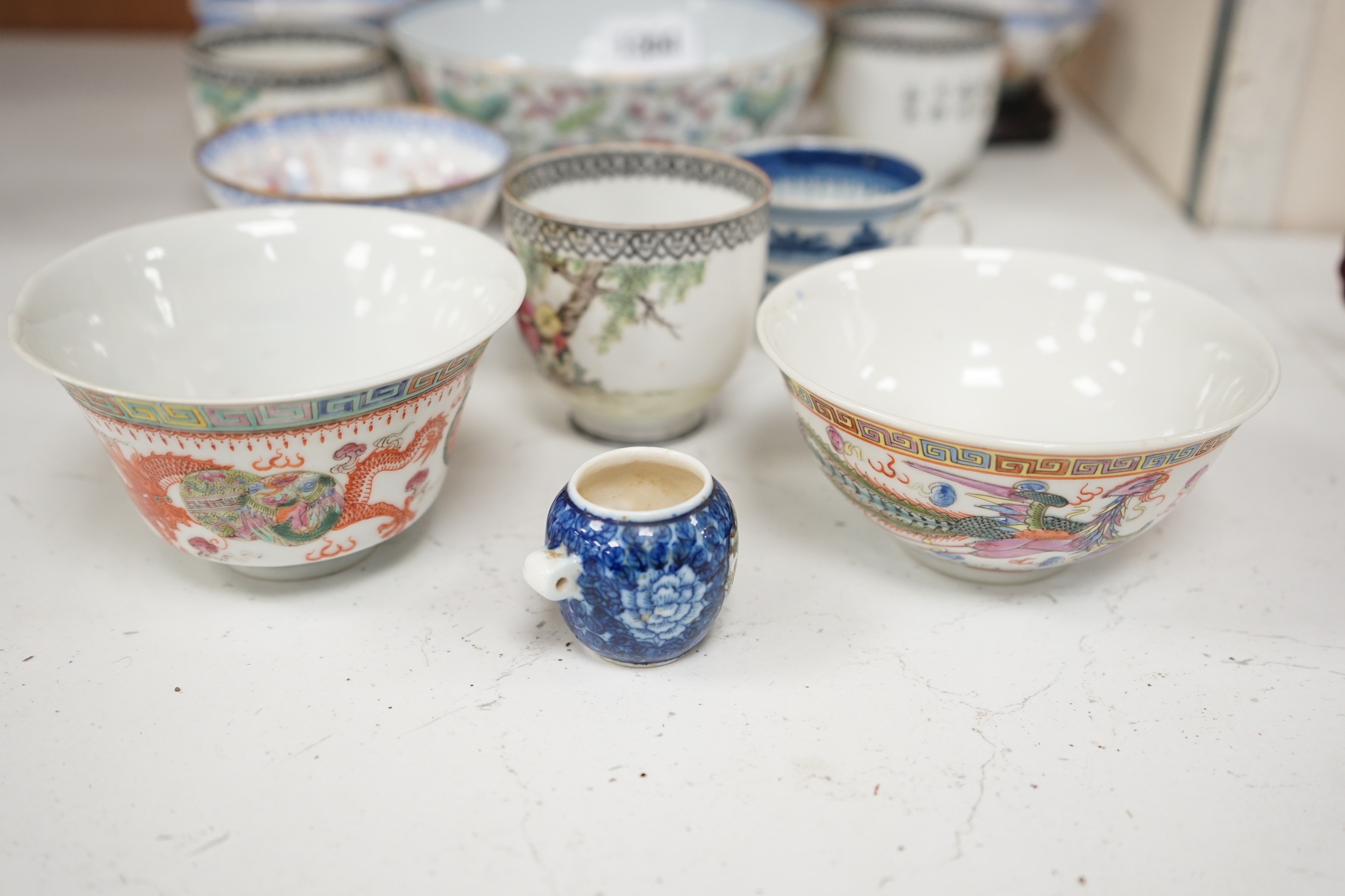 A group of Chinese eggshell porcelain etc